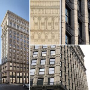 Custom Aluminum Metro Series windows for historical building landmark