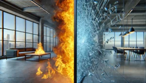 fire-rated glass vs regular glass