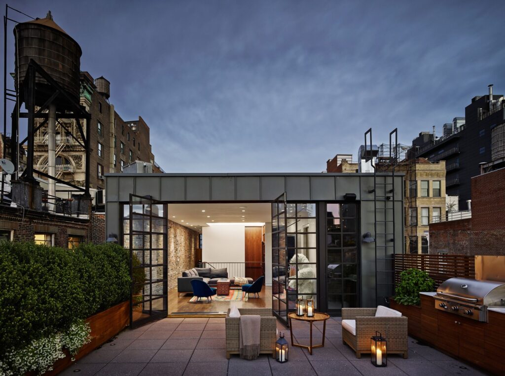 Custom steel doors by Optimum Window in NYC apartment