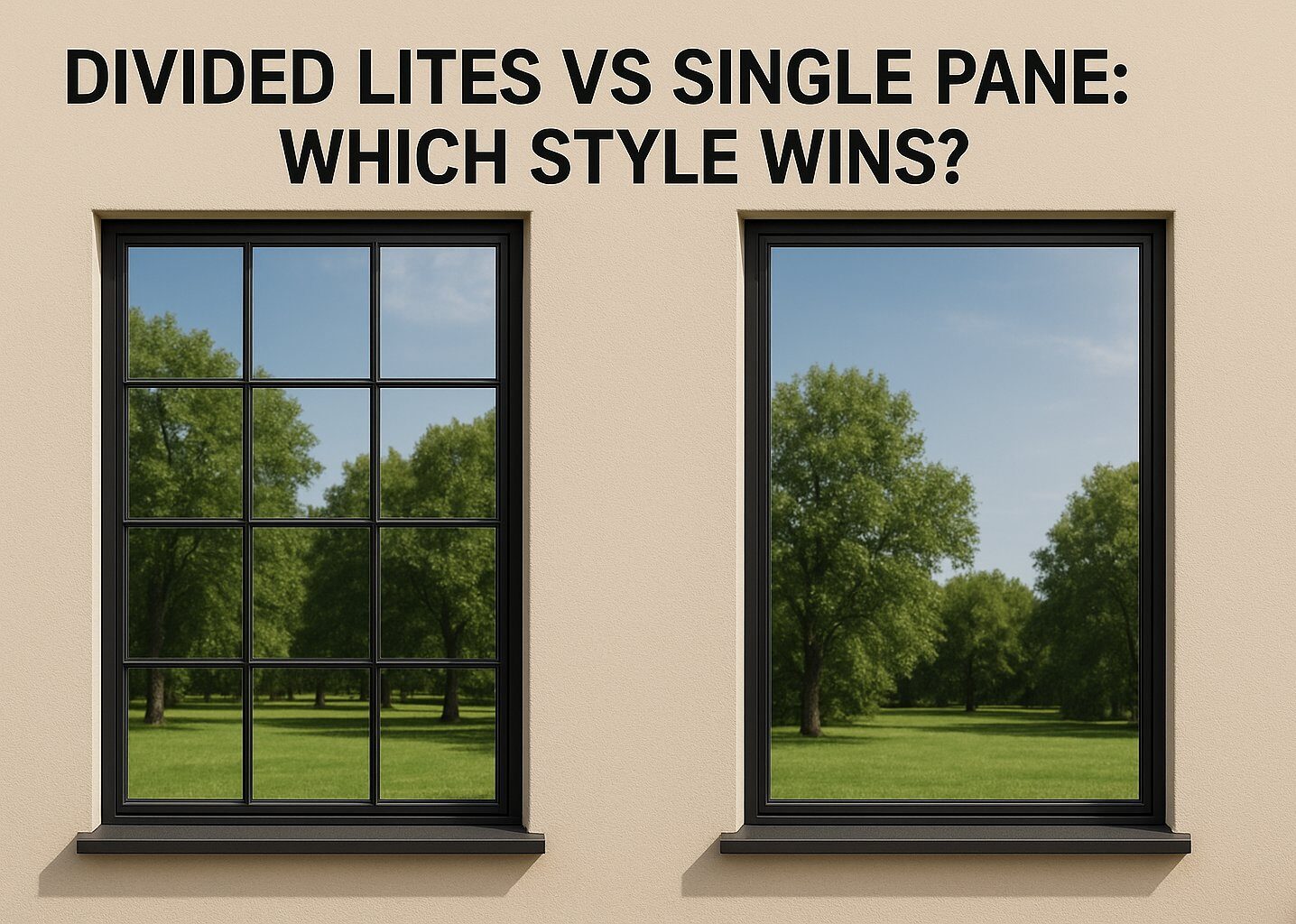 Divided lites vs single pane steel windows