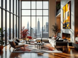 NYC penthouse with custom floor-to-ceiling steel windows by Optimum Window