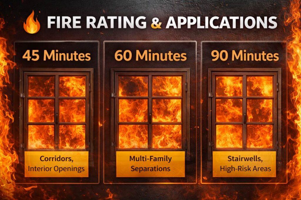 fire-rating and applications infographic